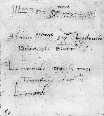 Leonardo da Vincis Handschrift von Leonardo da Vinci